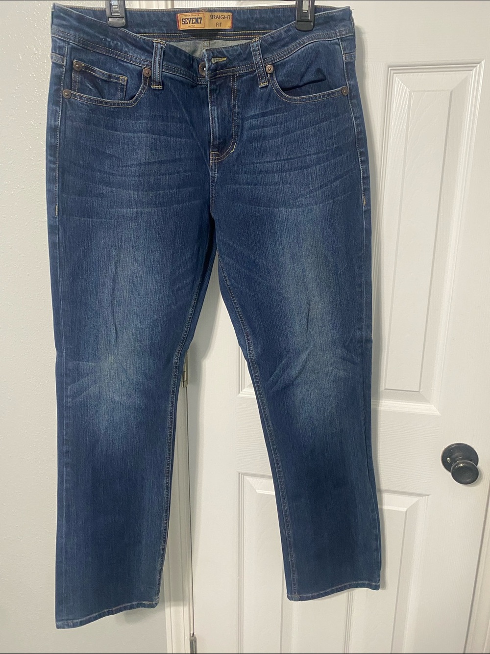 Seven7 Men’s Straight Leg Jeans in Dark Blue Wash 34x32
